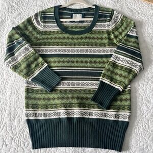 Fair Isle Sweater Women XXL Lambswool Angora Outdoors VTG Snow Ivy‎ League Prep